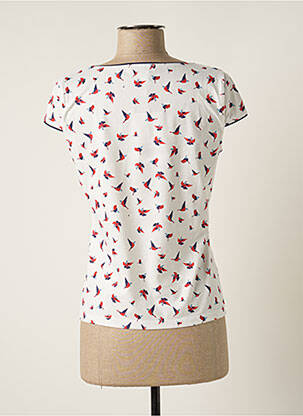 Top stretch manches courtes blanc PAUL BRIAL femme