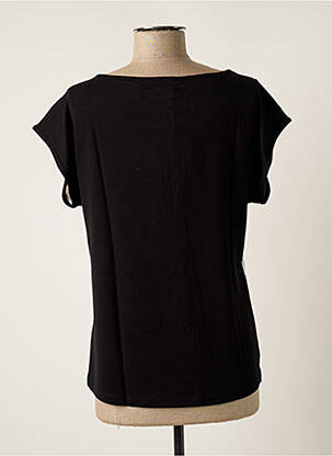 Top tissage jersey manches courtes noir MALOKA femme