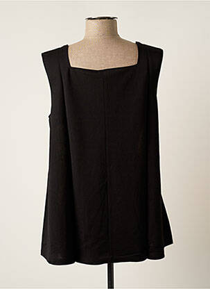 Top tissage crêpe sans manche noir G!OZE femme