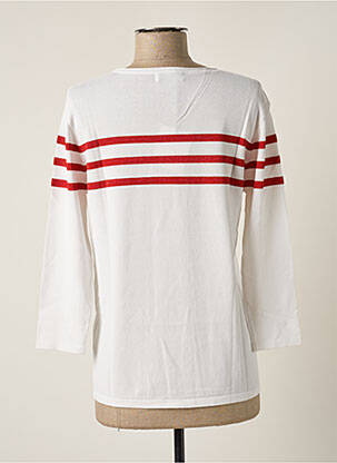 Pull coupe cintrée manches longues blanc PAUL BRIAL femme