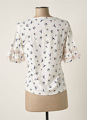 Top tissage jersey manches courtes blanc PAUL BRIAL femme