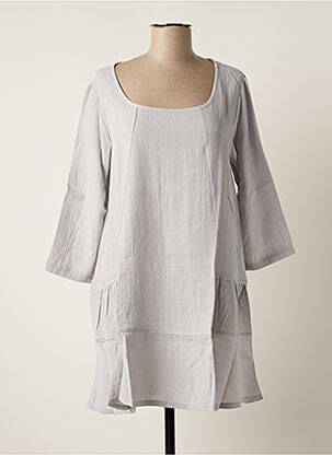 Tunique manches longues col rond gris G!OZE femme