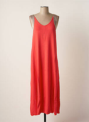 Robe longue sans manche sans manche rouge MALOKA femme