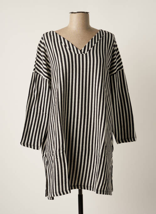 Pull tunique noir G!OZE pour femme