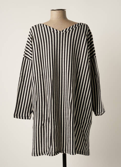 Pull tunique noir G!OZE pour femme