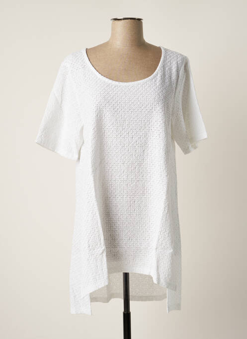Tunique manches courtes blanc G!OZE pour femme