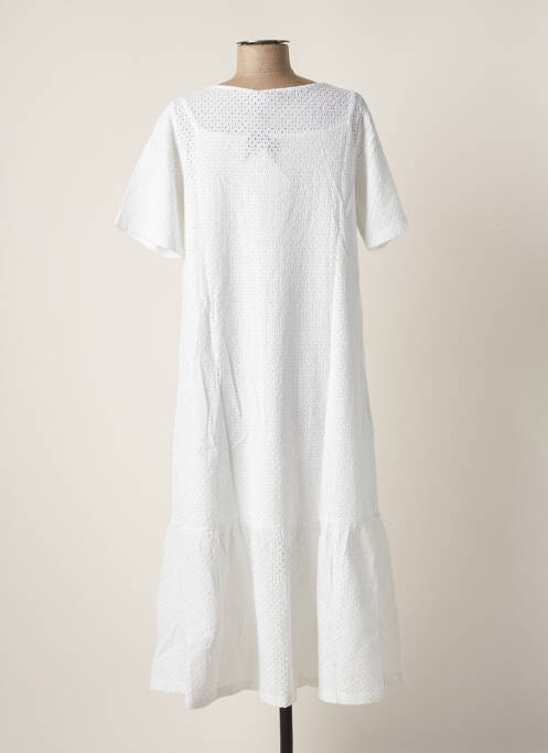 Robe mi-longue blanc G!OZE pour femme