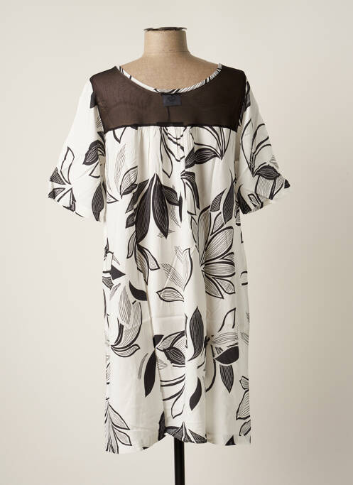 Tunique manches courtes blanc G!OZE pour femme