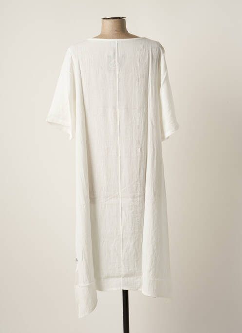 Robe mi-longue blanc G!OZE pour femme
