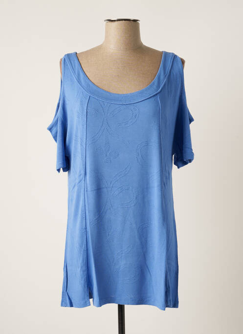 Tunique manches courtes bleu MALOKA pour femme