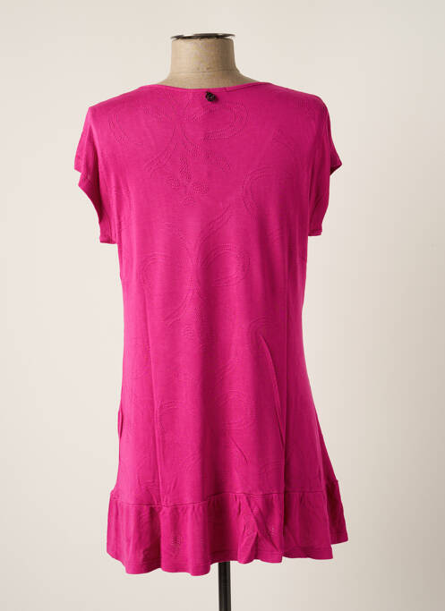 Tunique manches courtes violet MALOKA pour femme