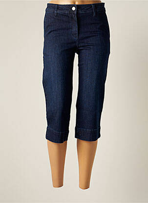 Pantacourt stretch taille normale bleu PAUL BRIAL femme