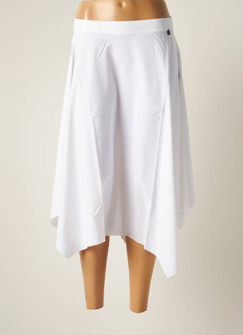 Jupe mi-longue blanc MALOKA pour femme
