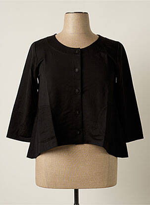 Veste casual col rond noir G!OZE femme