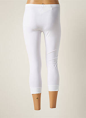 Legging broderie galons latéraux taille normale blanc MALOKA femme