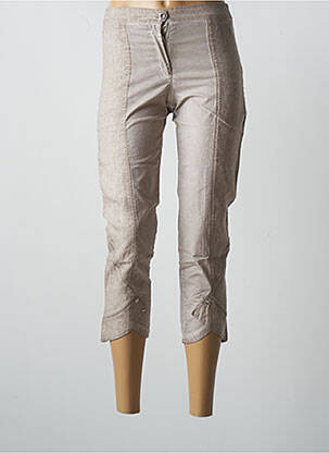 Pantacourt taille normale taille normale beige MALOKA femme