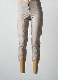 Pantacourt taille normale taille normale beige MALOKA femme