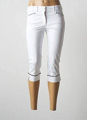 Pantacourt stretch taille basse blanc PAUL BRIAL femme