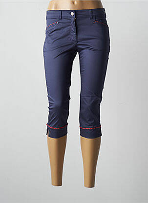 Pantacourt stretch taille basse bleu PAUL BRIAL femme