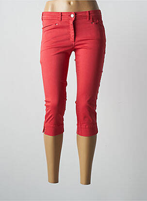 Pantacourt stretch taille basse rouge PAUL BRIAL femme