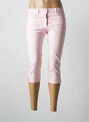 Pantacourt stretch taille basse rose PAUL BRIAL femme