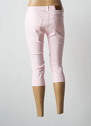 Pantacourt stretch taille basse rose PAUL BRIAL femme