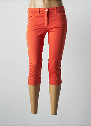 Pantacourt stretch taille basse orange PAUL BRIAL femme