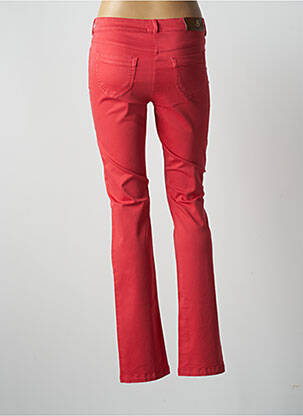 Pantalon droit fermeture zippée sous rabat boutonné taille normale rouge PAUL BRIAL femme