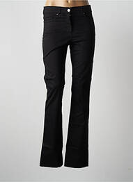 Pantalon droit fermeture zippée sous rabat boutonné taille normale noir PAUL BRIAL femme