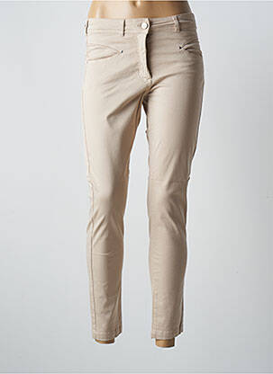 Pantalon 7/8 stretch taille normale beige PAUL BRIAL femme