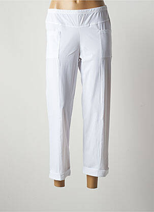 Pantacourt coupe droite taille normale blanc MALOKA femme