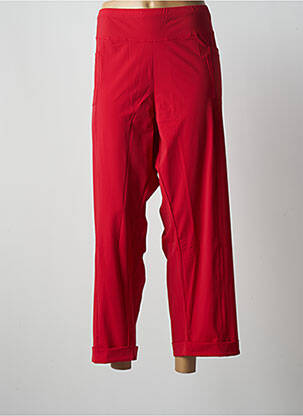 Pantacourt coupe droite taille normale rouge MALOKA femme
