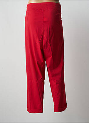 Pantacourt coupe droite taille normale rouge MALOKA femme