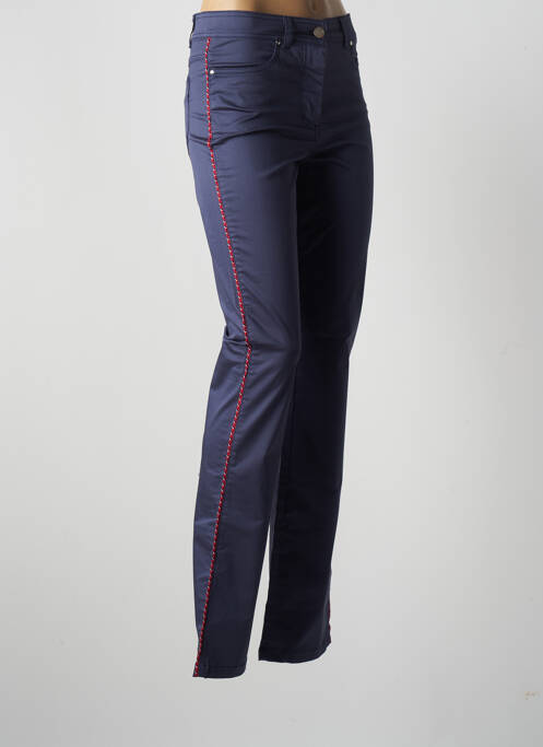 Pantalon droit bleu PAUL BRIAL pour femme