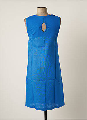 Robe mi-longue sans manche sans manche bleu MALOKA femme