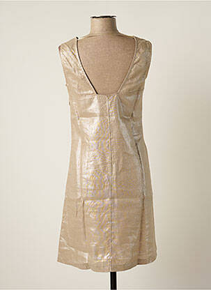 Robe mi-longue sans manche sans manche beige MALOKA femme
