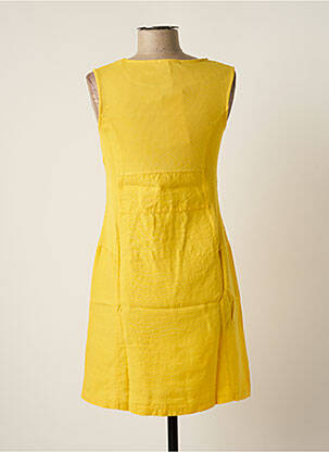 Robe mi-longue sans manche sans manche jaune MALOKA femme