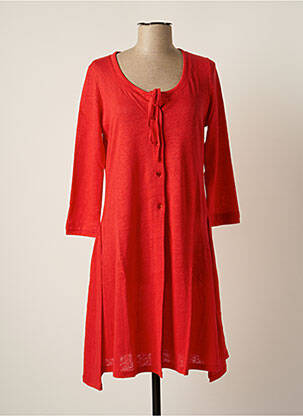 Veste casual col rond rouge MALOKA femme
