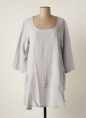 Tunique manches longues col rond gris G!OZE femme