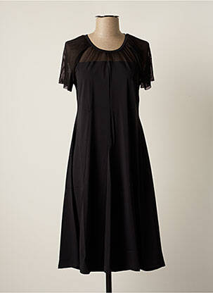 Robe mi-longue noir MALOKA pour femme