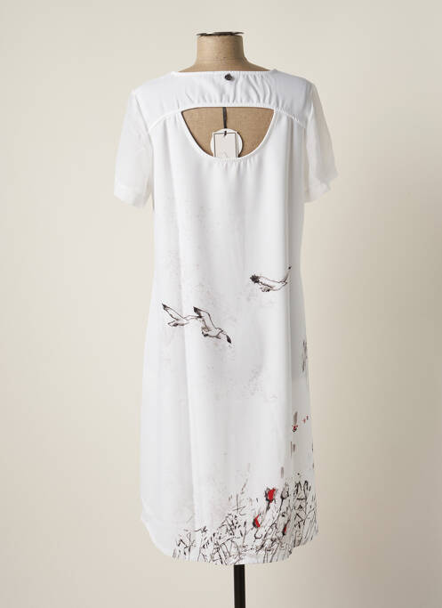 Robe mi-longue blanc MALOKA pour femme
