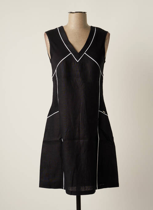 Robe mi-longue noir MALOKA pour femme