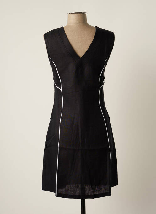 Robe mi-longue noir MALOKA pour femme