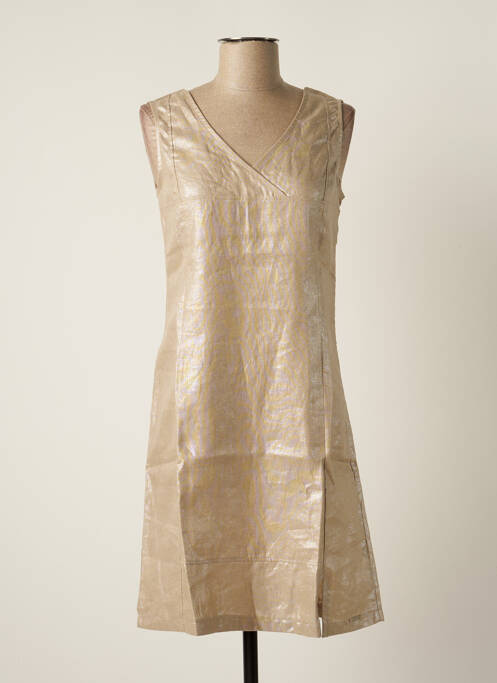 Robe mi-longue beige MALOKA pour femme