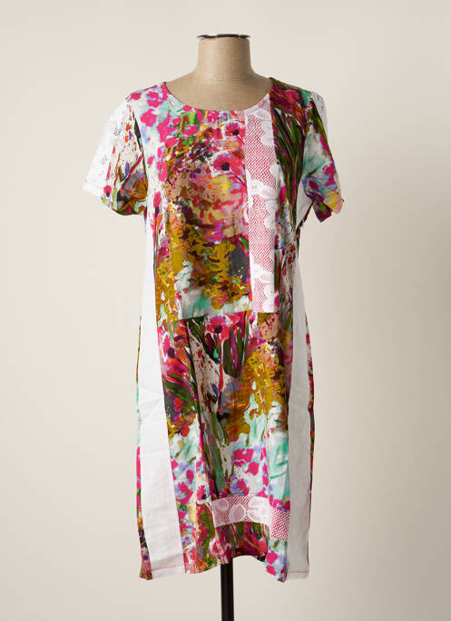 Robe mi-longue vert MALOKA pour femme