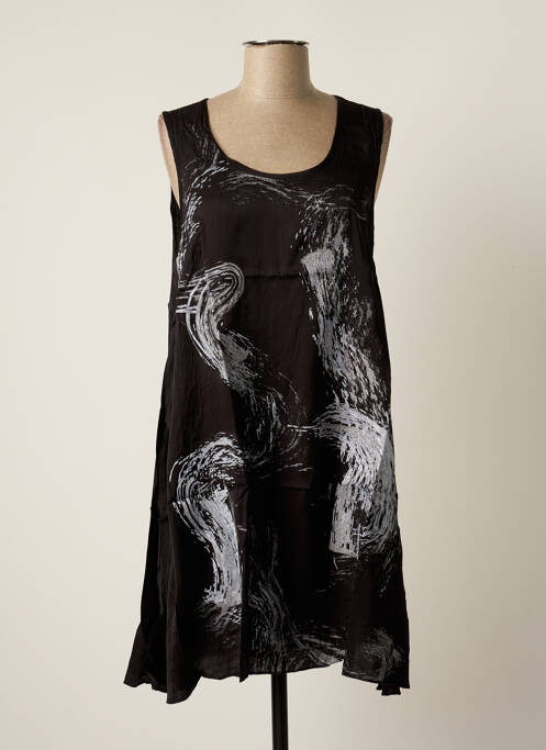 Robe mi-longue noir MALOKA pour femme
