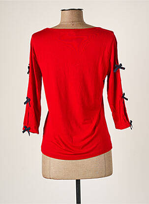 Top stretch manches 3/4 rouge PAUL BRIAL femme
