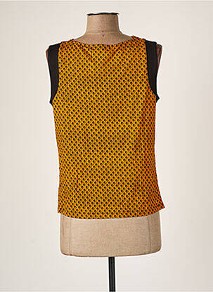 Top tissage jersey sans manche orange PAUL BRIAL femme