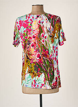 Top stretch manches courtes rose MALOKA femme