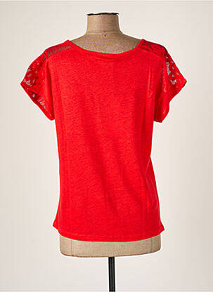 Top coupe fluide manches courtes rouge MALOKA femme